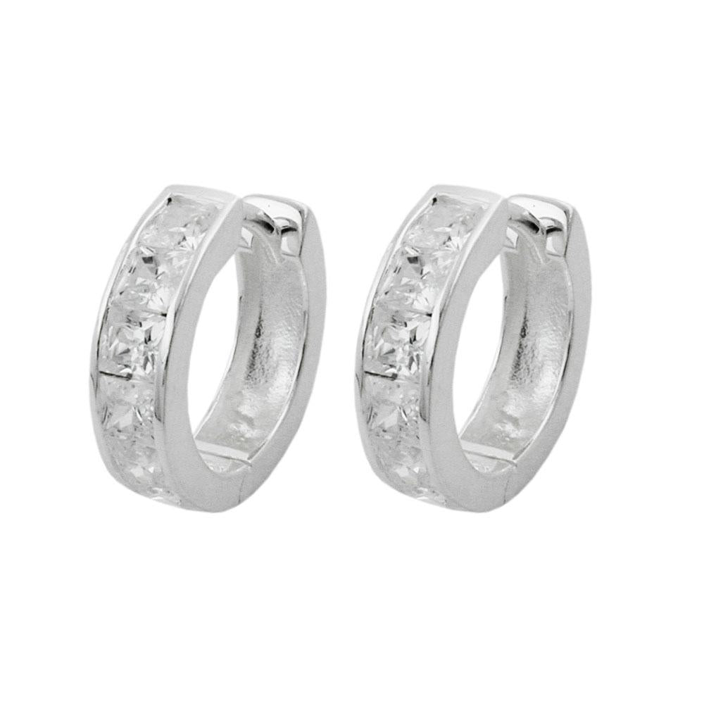 Hoop Earrings 12x3mm Silver 925