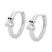 Hinged Hoops Little Bear Silver 925