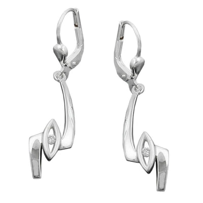 Earrings Leverback Zirconia Silver 925