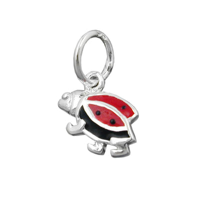Pendant Ladybird Red-black Silver 925