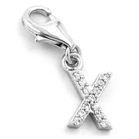 Pendant Charm Letter X Silver 925