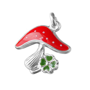 Pendant Fly Agaric & Cloverleaf Silver 925