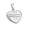 Pendant Heart Shiny - Matt Silver 925