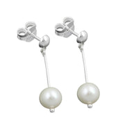 Stud Earrings Freshwater Pearls Silver 925