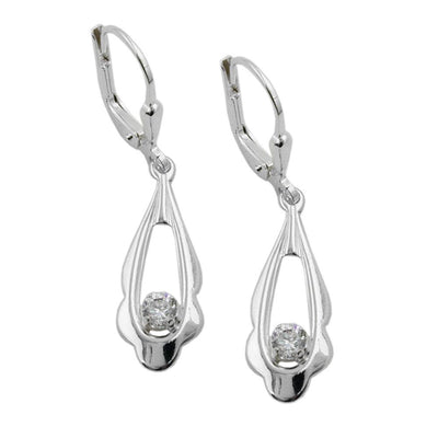 Leverback Earrings Zirconia Silver 925