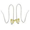 Chain Earrings Yellow Butterfly Silver 925