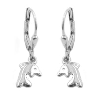 Leverback Earrings Dolphins Silver 925