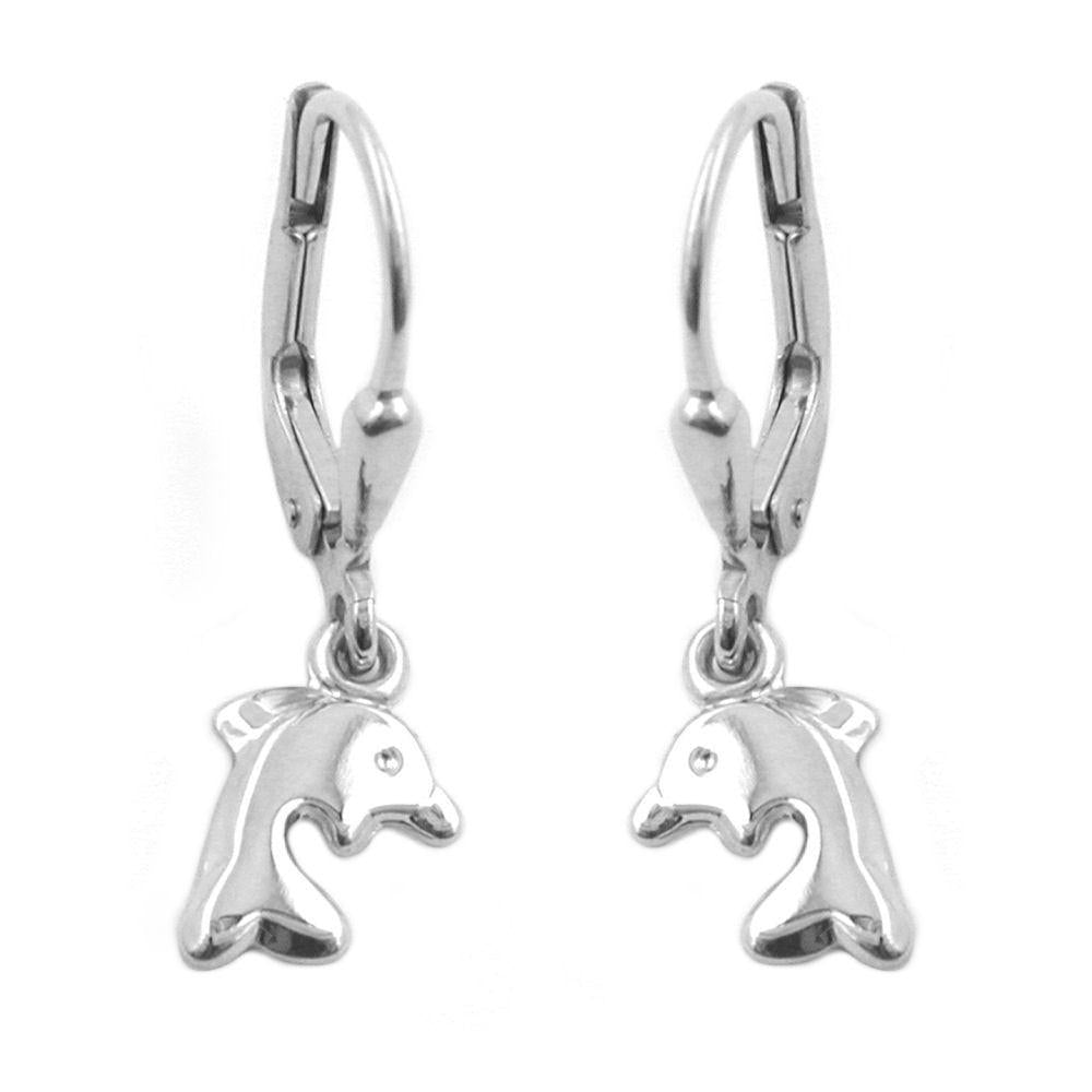 Leverback Earrings Dolphins Silver 925