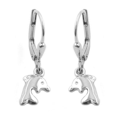 Leverback Earrings Dolphins Silver 925