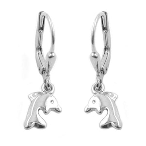 Leverback Earrings Dolphins Silver 925