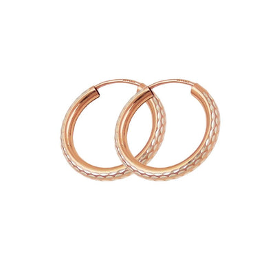 Hoop Earrings Redgold-plated Silver 925