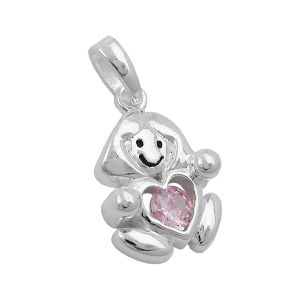 Pendant Pink Girl Silver 925