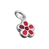 Pendant For Children Red Flower Silver 925