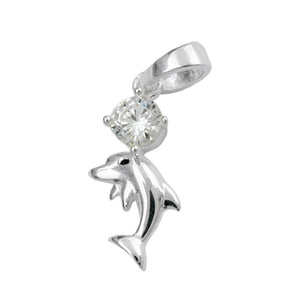 Pendant Dolphin Zirconia Silver 925