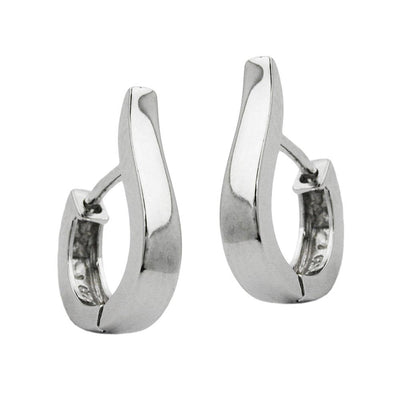 Hoop Earrings 3mm Oval Silver 925