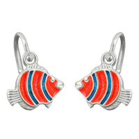 Leverback Earrings Clown Fish Silver 925