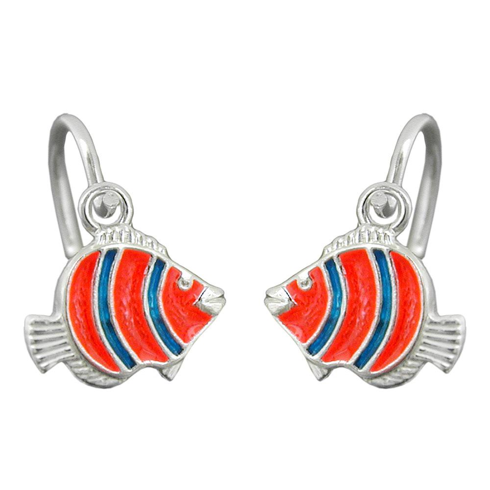 Leverback Earrings Clown Fish Silver 925