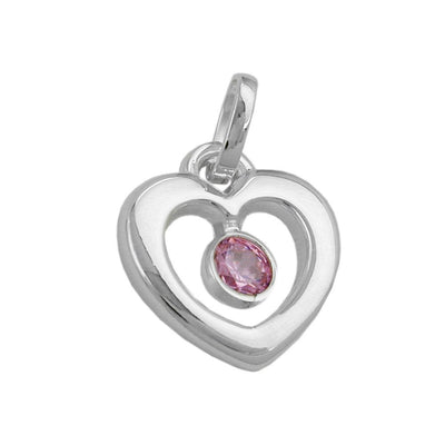 Pendant Heart With Zirconia Silver 925