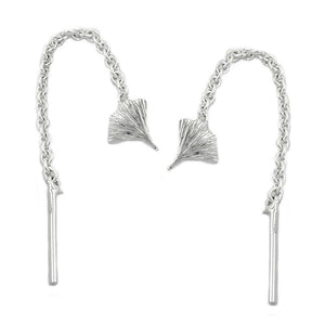 Earrings Gingko Leaf Silver 925