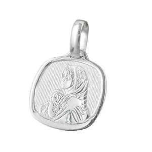 Religious Medal Mother Mary Silver 925