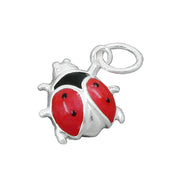 Pendant Ladybird Red-black Silver 925