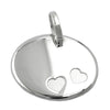 Pendant Oval 2 Hearts Silver 925