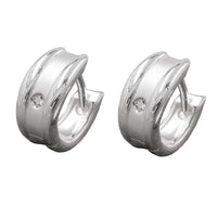 Hoop Earrings Zirconia Silver 925