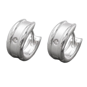 Hoop Earrings Zirconia Silver 925