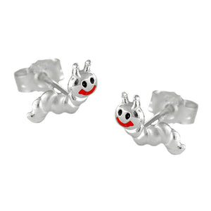 Earrings Small Worm Silver 925