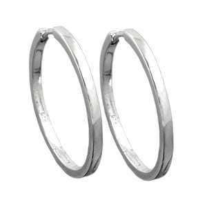 Hoop Earrings 26mm X 2mm Silver 925