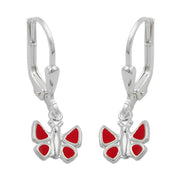 Earrings Leverback Butterfly Silver 925