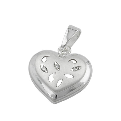 Pendant Heart Matt Finish Silver 925