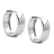 Hoop Earrings 12mm X 4mm Silver 925