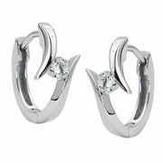 Hoop Earrings Zirconia-white Silver 925