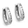 Hoop Earrings With Zirconia Silver 925