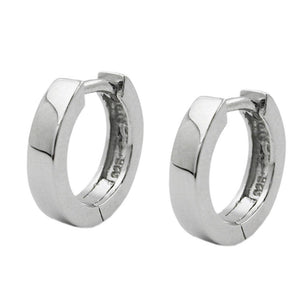 Hoop Earrings 11mm X 2.5mm Silver 925