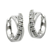 Hoop Earrings Cubic Zirconia Silver 925