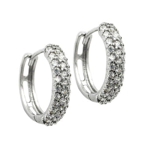 Hoop Earrings Zirconia Silver 925