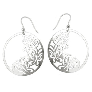 Hook Earrings Butterfly Silver 925