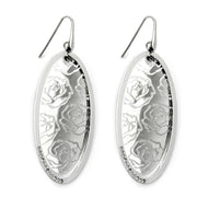 Hook Earrings Roses Silver 925