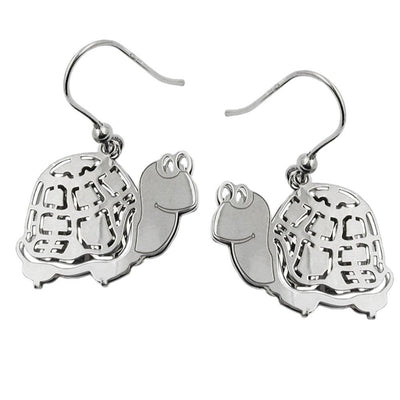 Hook Earrings Tortoise Silver 925