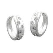 Hoop Earrings Zirconia Silver 925