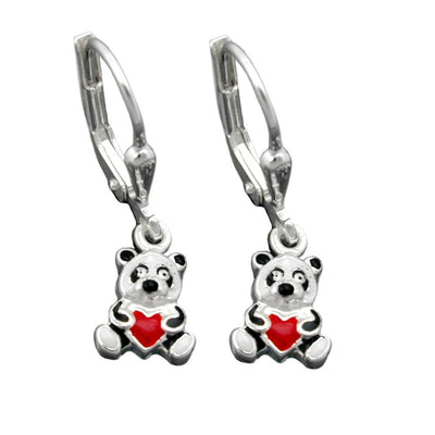 Leverback Earrings Panda Silver 925