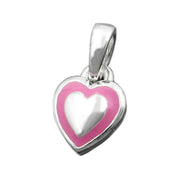 Pendant Little Heart Pink Silver 925