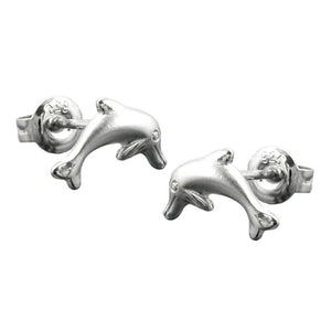 Stud Earrings Dolphins Silver 925