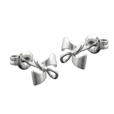 Stud Earrings Bows Silver 925