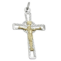 Pendant Cruzifix Two Tone Silver 925