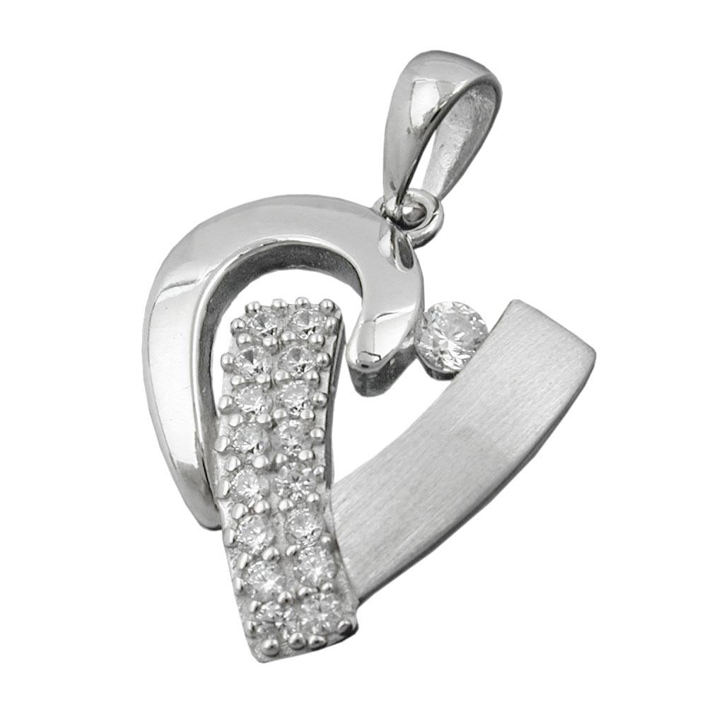 Pendant Heart With Zirconia Silver 925