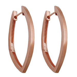 Hoop Earrings Redgold Plated Silver 925