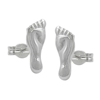 Earrings Feet Polished Silver 925